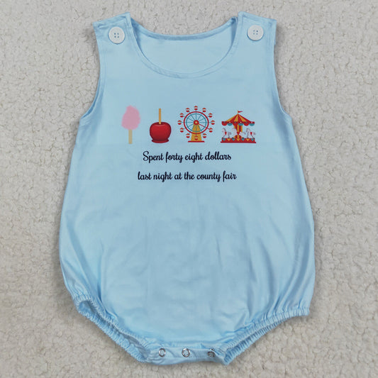 Baby Boys Rompers Blue Sleeveless Park Rompers SR3056 8.13