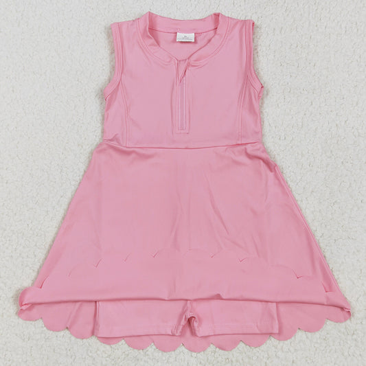 Baby Girls Dress Pink Yoga Zip Active Wear Skort Knee Length Dresses GSD2087 5.1