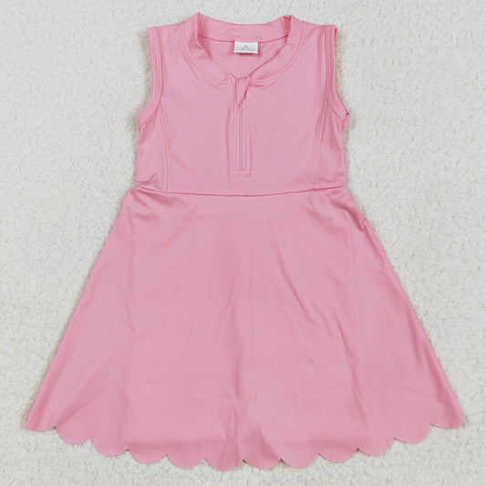 Baby Girls Dress Pink Yoga Zip Active Wear Skort Knee Length Dresses GSD2087 5.1