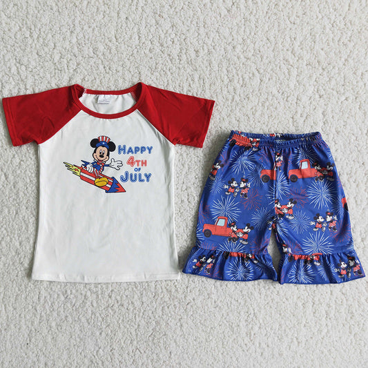 Fashion Kids Clothes Girls Outfits July 4th Girls Clothing Set D10-28