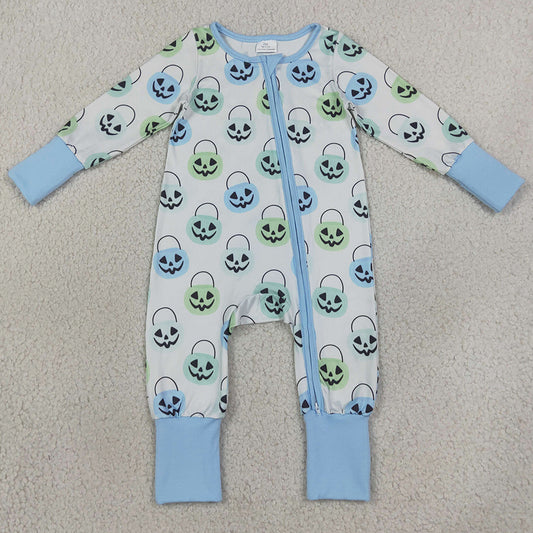 Baby Boys Rompers Ghost Pumpkins Halloween Zip Convertible Rompers LR2534