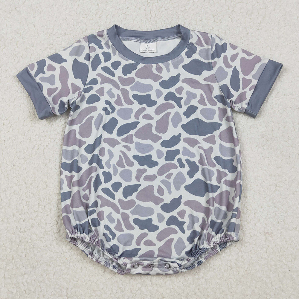 Baby Boys Rompers Short Sleeve Grey Camo Southern Rompers SR3243 11.1