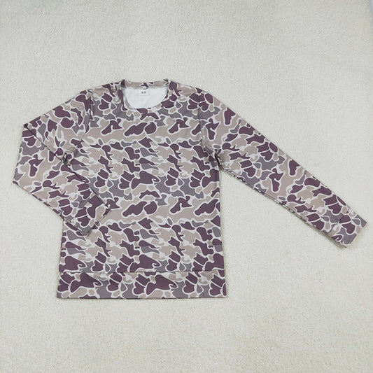 Adult Women T-shirts Dark Gray Camo Southern Long Sleeve Tee Shirts Top GT1124 10.1