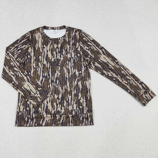 Adult Women Clothes Tops Olive Camo Long Sleeves Yoga Active Tee Shirts Top GT1123 10.2