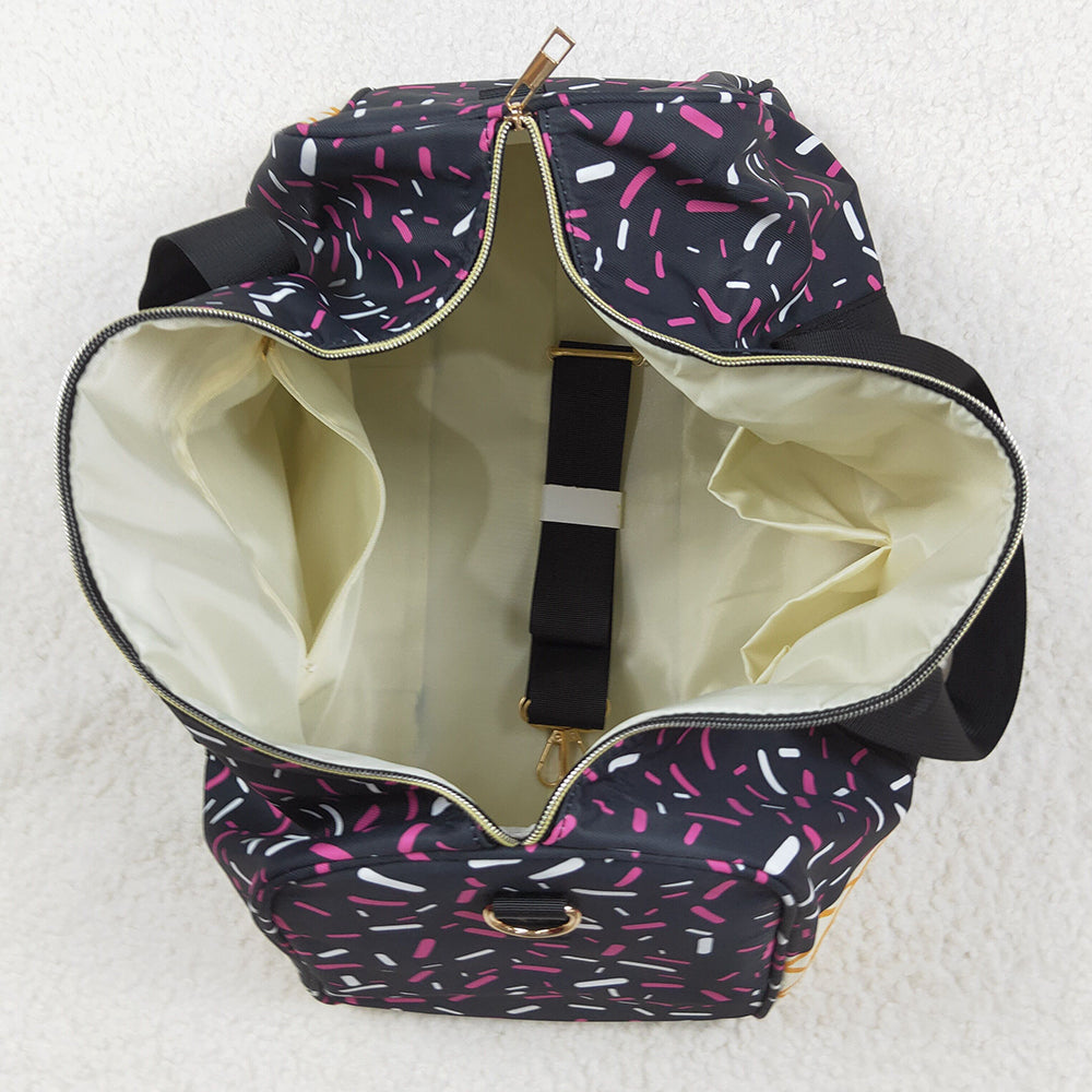 Boutique Kids Bags Black Ice Cream Drip Zipper Gym Bags BA0303 5.22