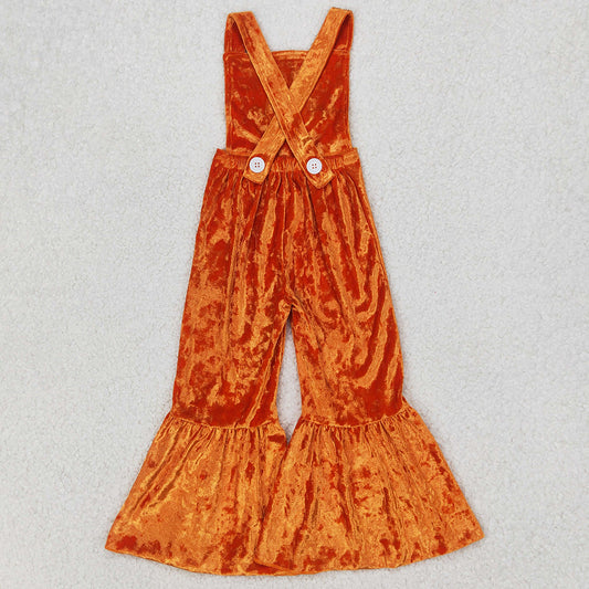 Baby Girls Rompers Straps Orange Dog Velvet Jumpsuits Preorder SR2444 3.27