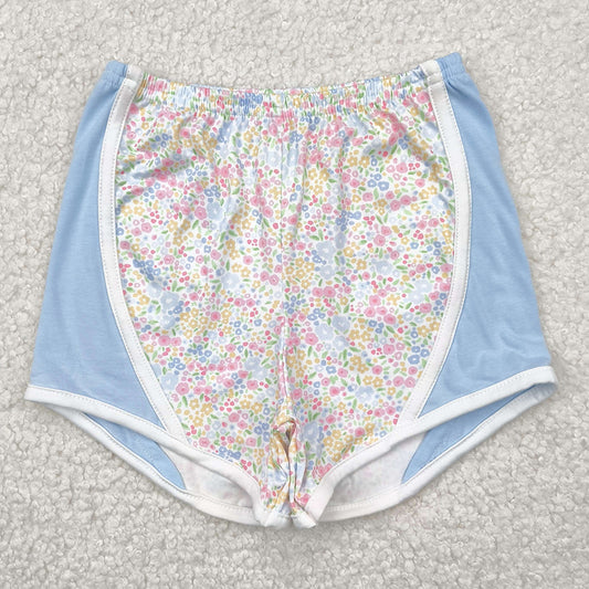 Baby Girls Shorts Blue Floral Sports Shorts Bottoms SS0522 4.21