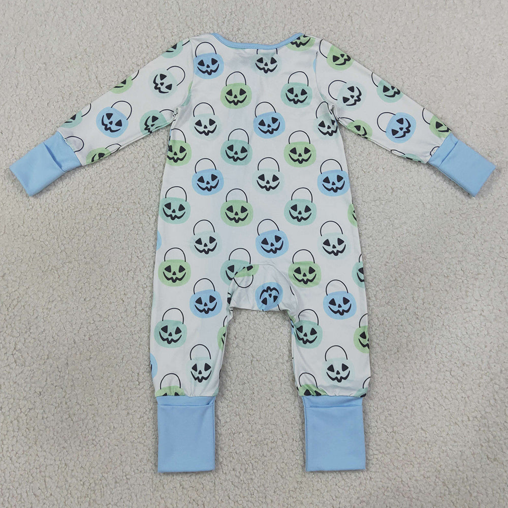 Baby Boys Rompers Ghost Pumpkins Halloween Zip Convertible Rompers LR2534