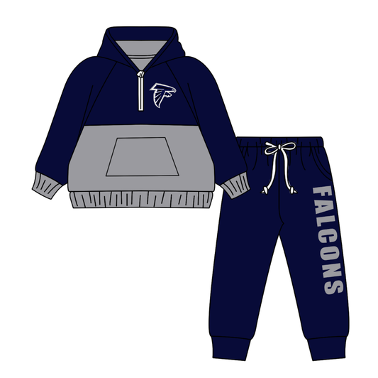 Preorder(moq 5) Baby Boys Long Sleeves Pockets Hoodies Pants Sets
