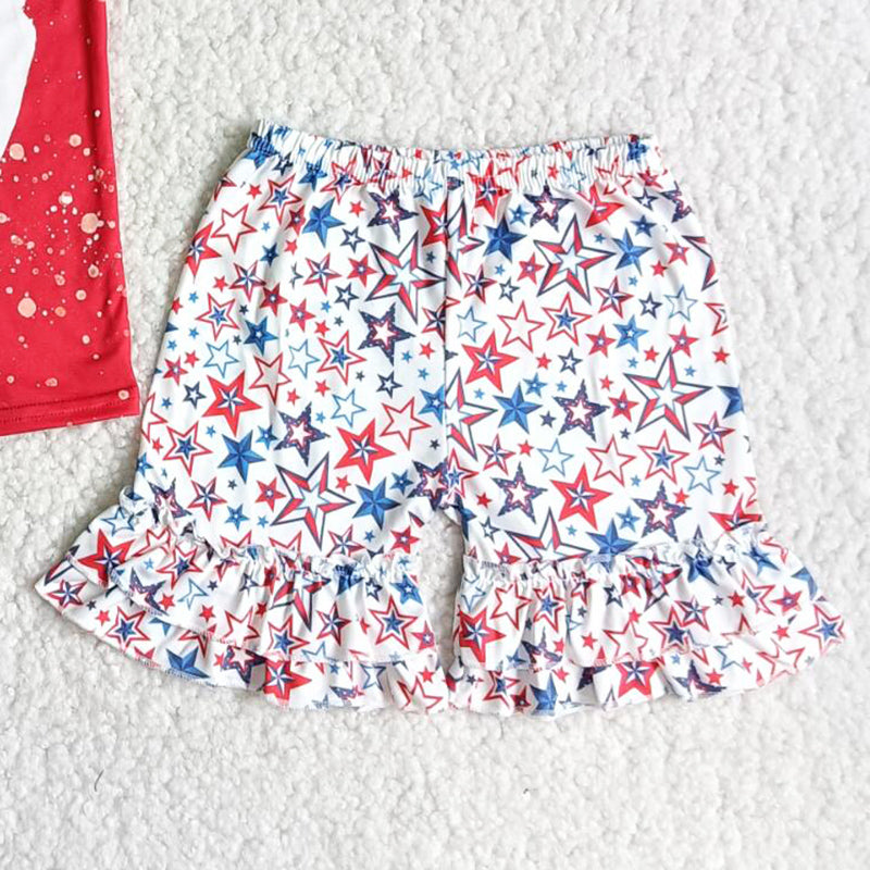 Baby Girls Clothes July 4th Boutique Kids Clothes Summer Girls Outfits B18-15 3.25
