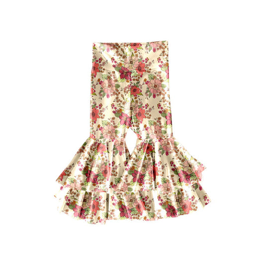 Preorder(moq 5) Baby Girls Flowers Ruffle Bell Bottom Pants 11.14