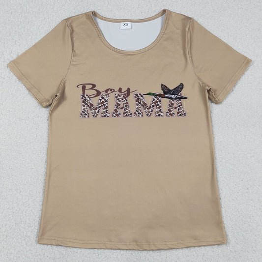 Adult Women Clothes Southern Camo Mama's Boys Ducks Hunting T-shirts Top GT1512 1.1