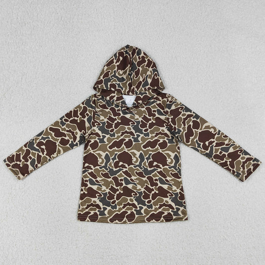 Baby Boys Clothes Southern Dark Khaki Camo Long Sleeve Hoodies Top BT1650 1.1