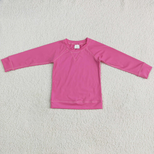 Baby Girls Clothes Tops Hot Pink Long Sleeves Yoga Shirts Tops GT0968 5.10