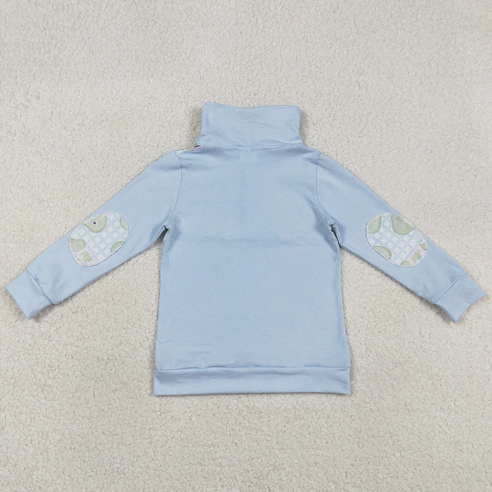 Baby Boys Clothes Blue Checked Golf Flags Button Polo Shirts Top BT1492 1.2