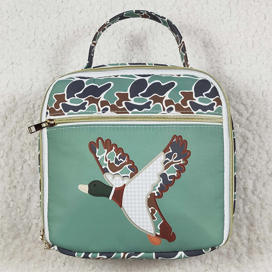 Baby Kids Bags Mallard Ducks Green Lunch Dinnder Picnic Boxes BA0270 7.9