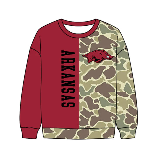 Preorder(moq 5) Baby Boys Long Sleeve Camo Red Bulls Team T-shirts Top 10.17