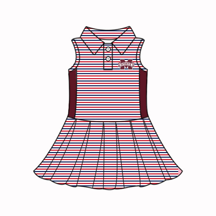 Preorder (moq 5)Baby Girls Dress Sleeveless Knee Length Dresses 5.7