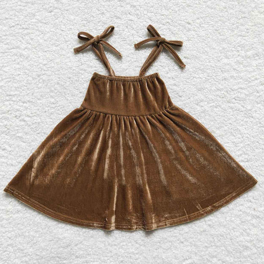 Fashion Baby Girls Clothes Velvet Dress Sets GLD0289