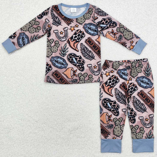 Baby Boys Pajamas Western Hats Boots Bamboo Pajamas Sleepwear Sets BLP0878