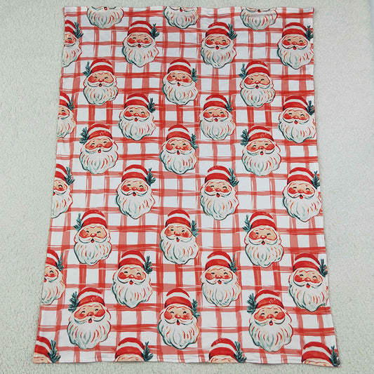Baby Girls Blankets Red Checked Santa Christmas Blankets BL0265