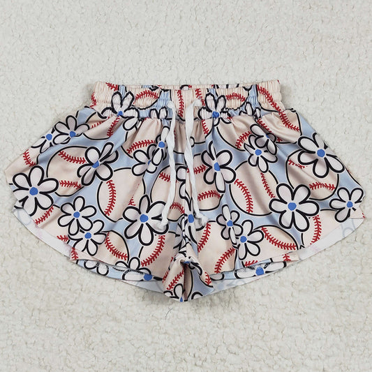 Baby Girls Shorts Baseball Flowers Summer Shorts Bottoms SS0581 5.1