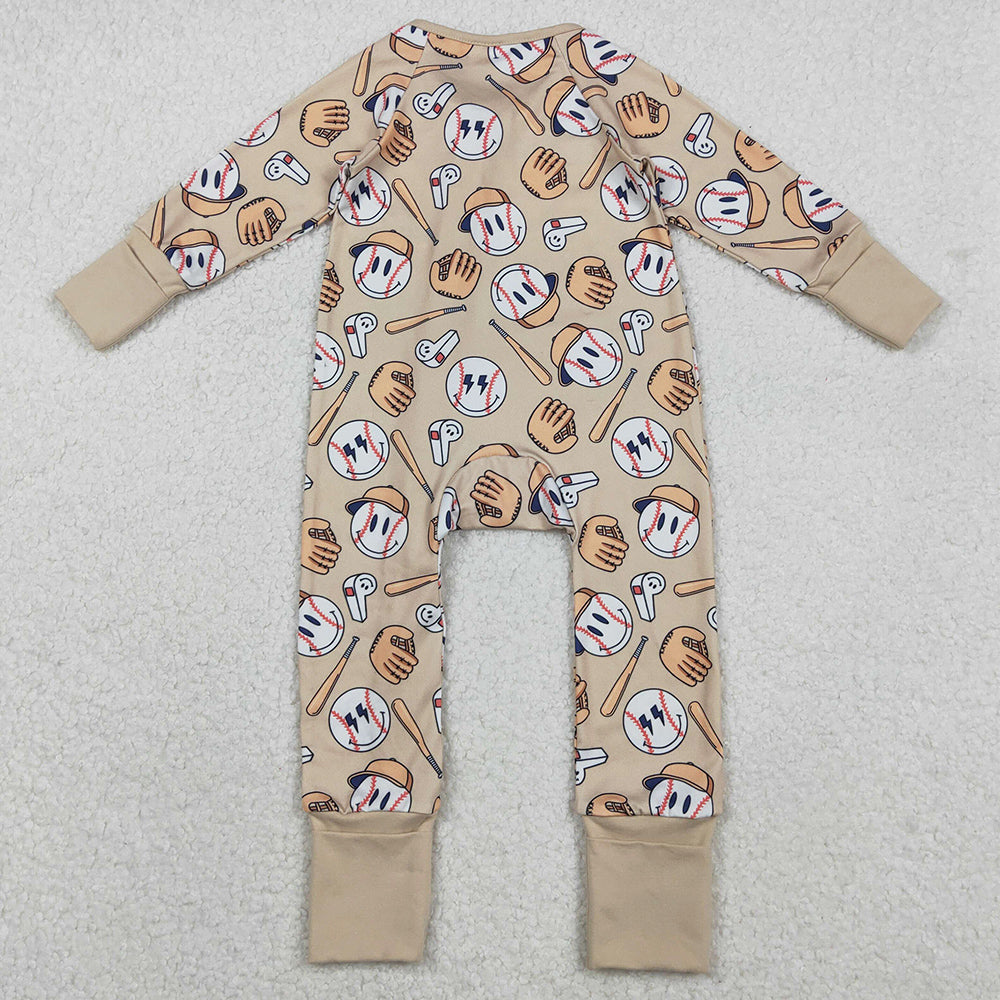 Baby Boys Rompers Baseballs Team Two Way Zip Convertible Rompers LR2816 11.6