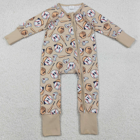 Baby Boys Rompers Baseballs Team Two Way Zip Convertible Rompers LR2816 11.6