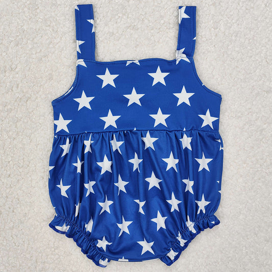 Baby Infant Girls Rompers 4th Of July Stars Bows Rompers SR2607 3.10