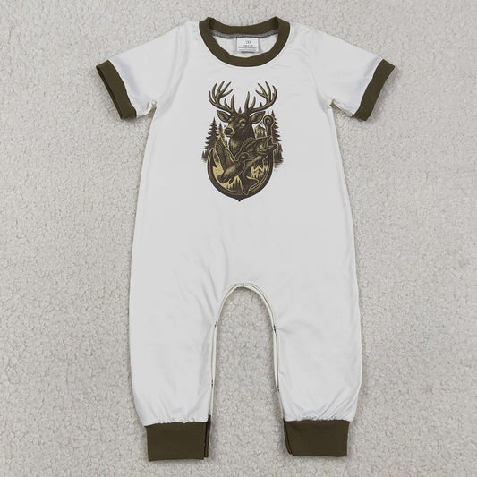 Baby Boys Rompers Deer Fish Ducks Hunting Footie Rompers SR3683 12.31