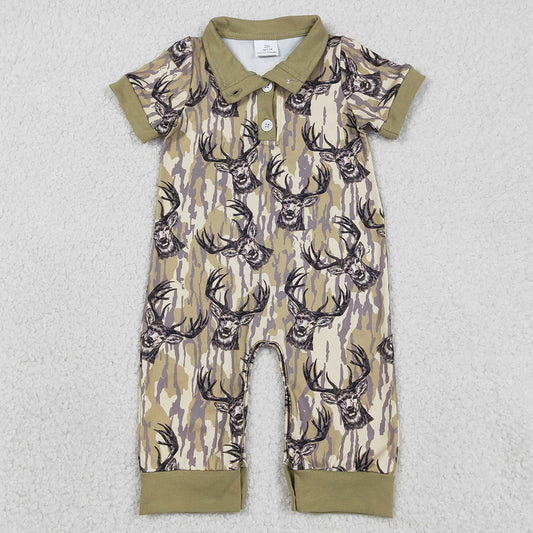 Baby Boys Rompers Southern Hunting Deer Camo Button Rompers SR3635 1.1