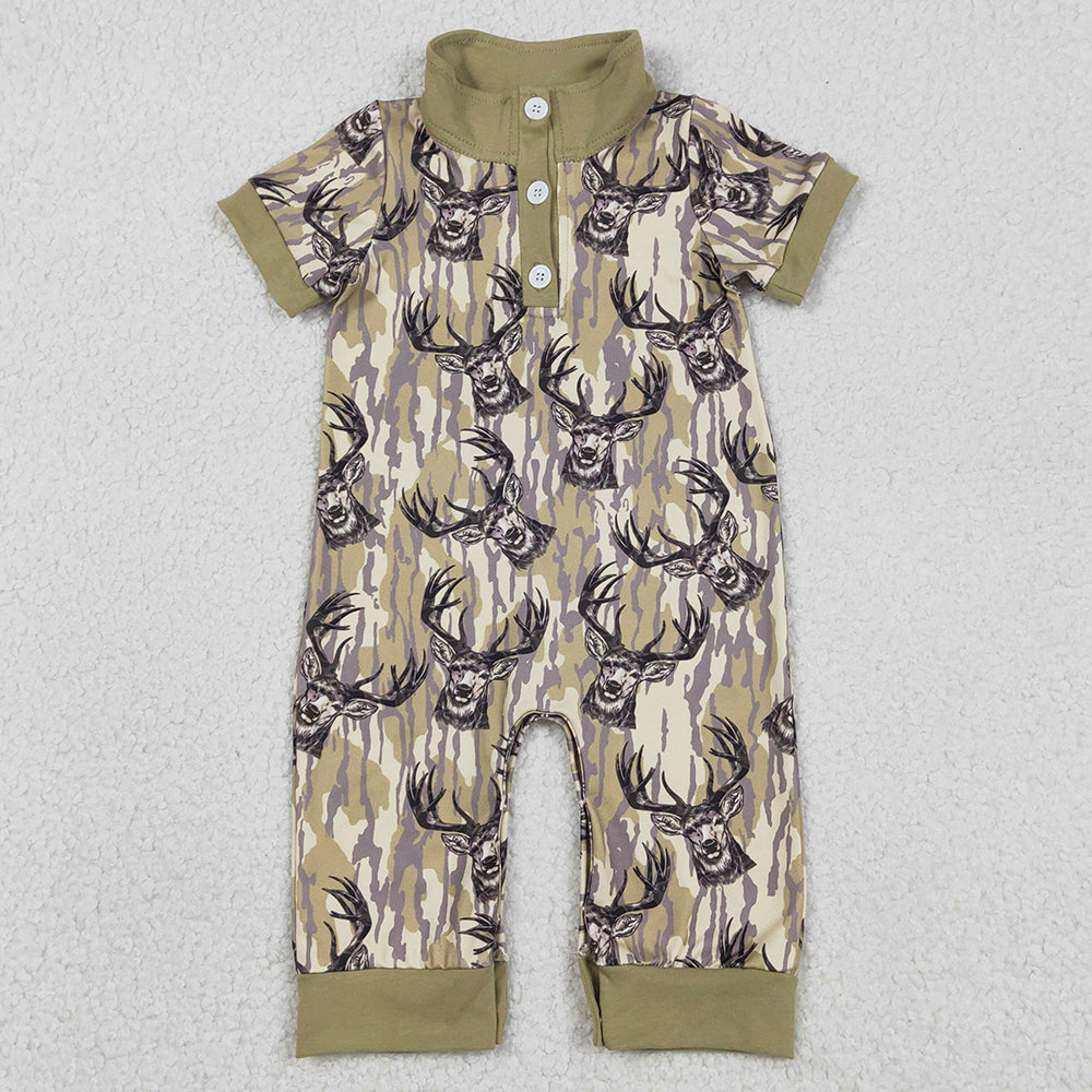 Baby Boys Rompers Southern Hunting Deer Camo Button Rompers SR3635 1.1