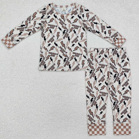 Baby Boys Pajamas Mama's Boy Lights Bamboo Pajamas Sleepwear Sets BLP0949