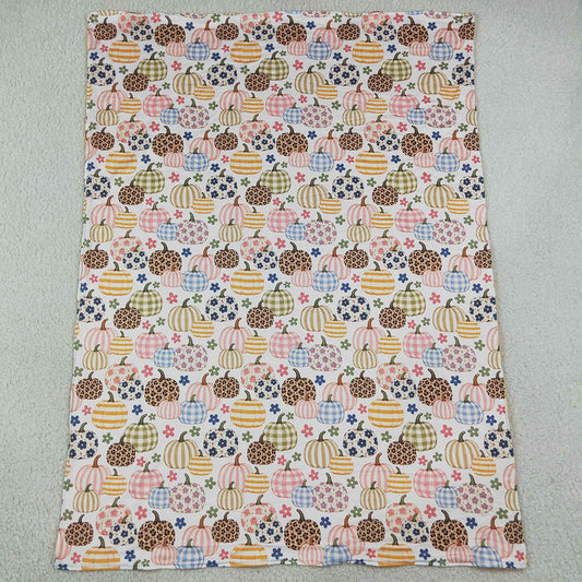Baby Girls Blankets Flowers Pumpkins Fall Blankets BL0252