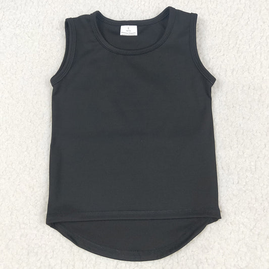 Baby Girls Clothes Tops Black Sleeveless Yoga Vests Top GT0987 5.22