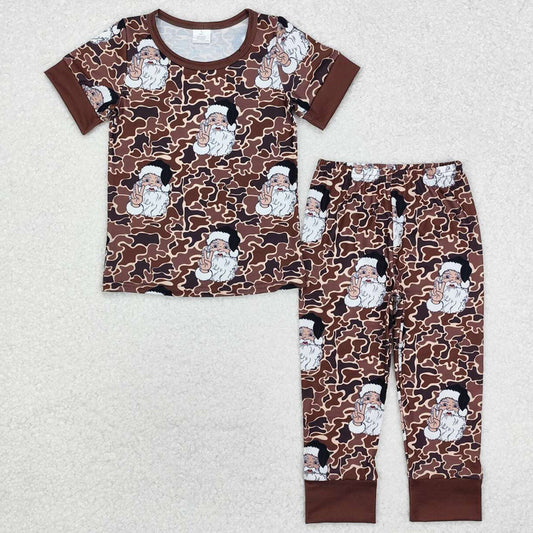 Baby Boys Pajamas Christmas Camo Santa Bamboo Pajamas Sleepwear Sets BSPO0480