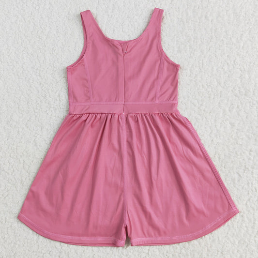 Baby Girls Jumpsuits Pink Sleeveless Yoga Jumpsuits SR3024 5.22