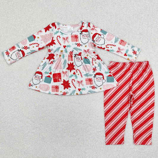 Baby Girls Clothes Christmas Santa Gifts Tunic Top Legging Pants Sets GLP1823