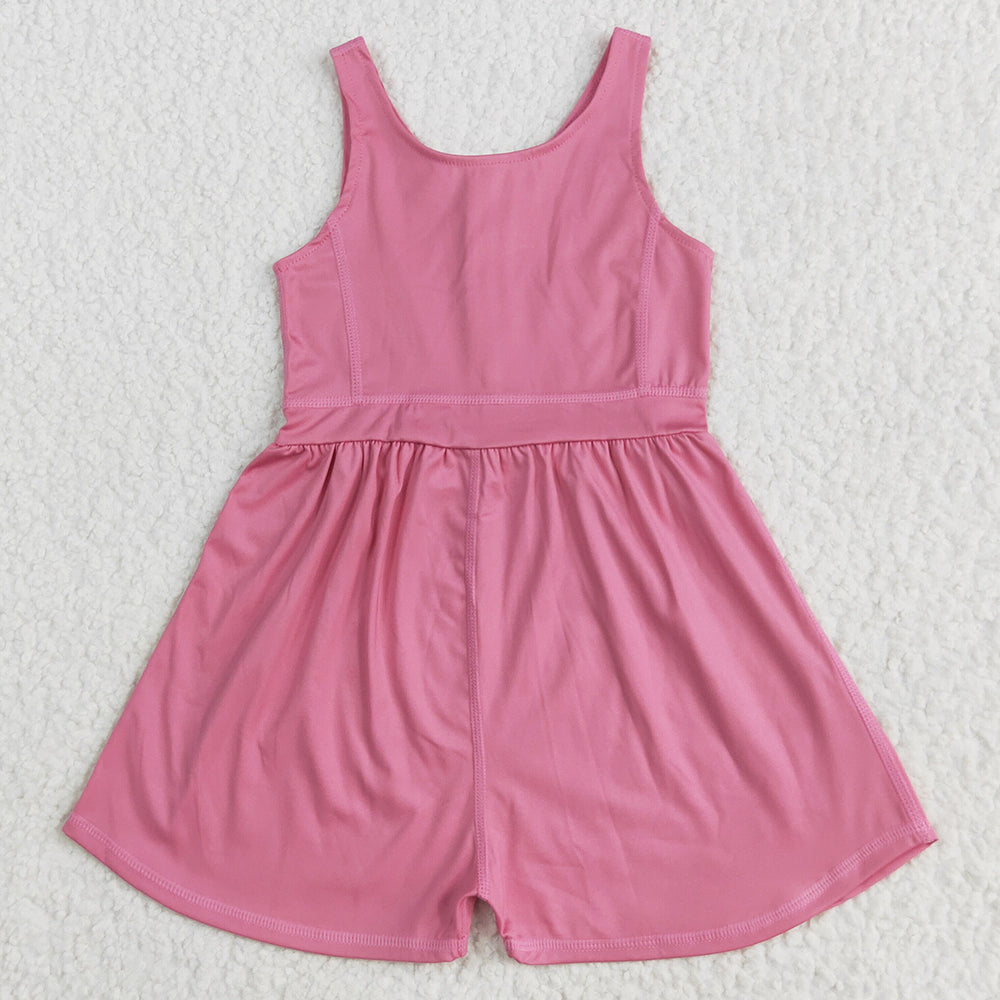Sibling Baby Girls Jumpsuits Colorful Sleeveless Yoga Jumpsuits 5.28