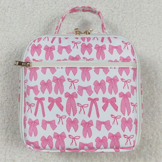 Baby Girls Lunch Boxes Pink Bows Lunch Dinner Picnic Box Bags BA0284 9.2