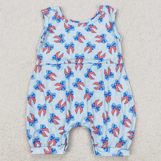Baby Infant Girls Rompers 4th Of July Bows Summer Rompers SR2729 3.18