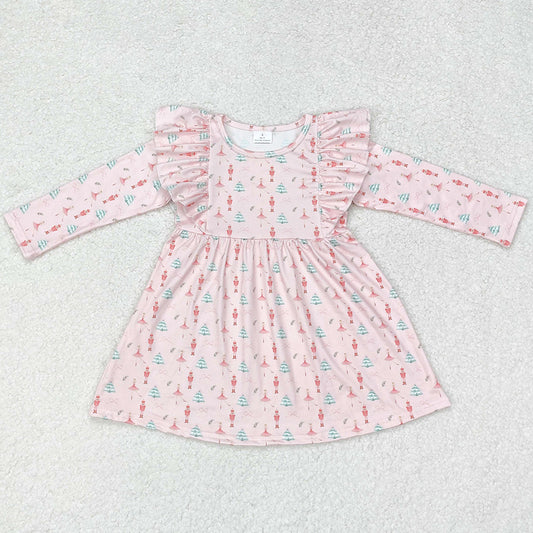 Baby Girls Dress Christmas Pink Dance Knee Length Dresses GLD0543