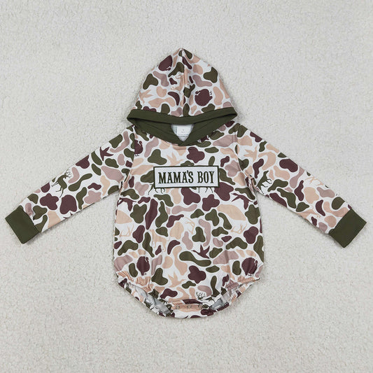 Baby Boys Rompers Embroidery Mama's Boy Deer Dogs Ducks Camo Hoodie Rompers LR2797 12.3