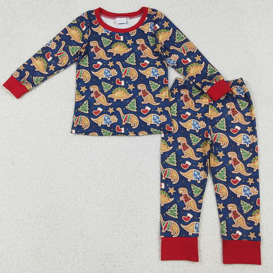 Baby Boys Pajamas Hats Dinosaurs Trees Top Pant Christmas Pajamas Set BLP1155 10.2