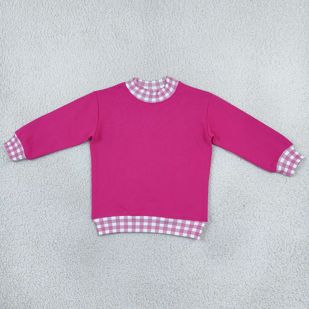 Baby Girls Clothes Hot Pink Long Sleeve Sweater Fall T-shirts Top GT1800