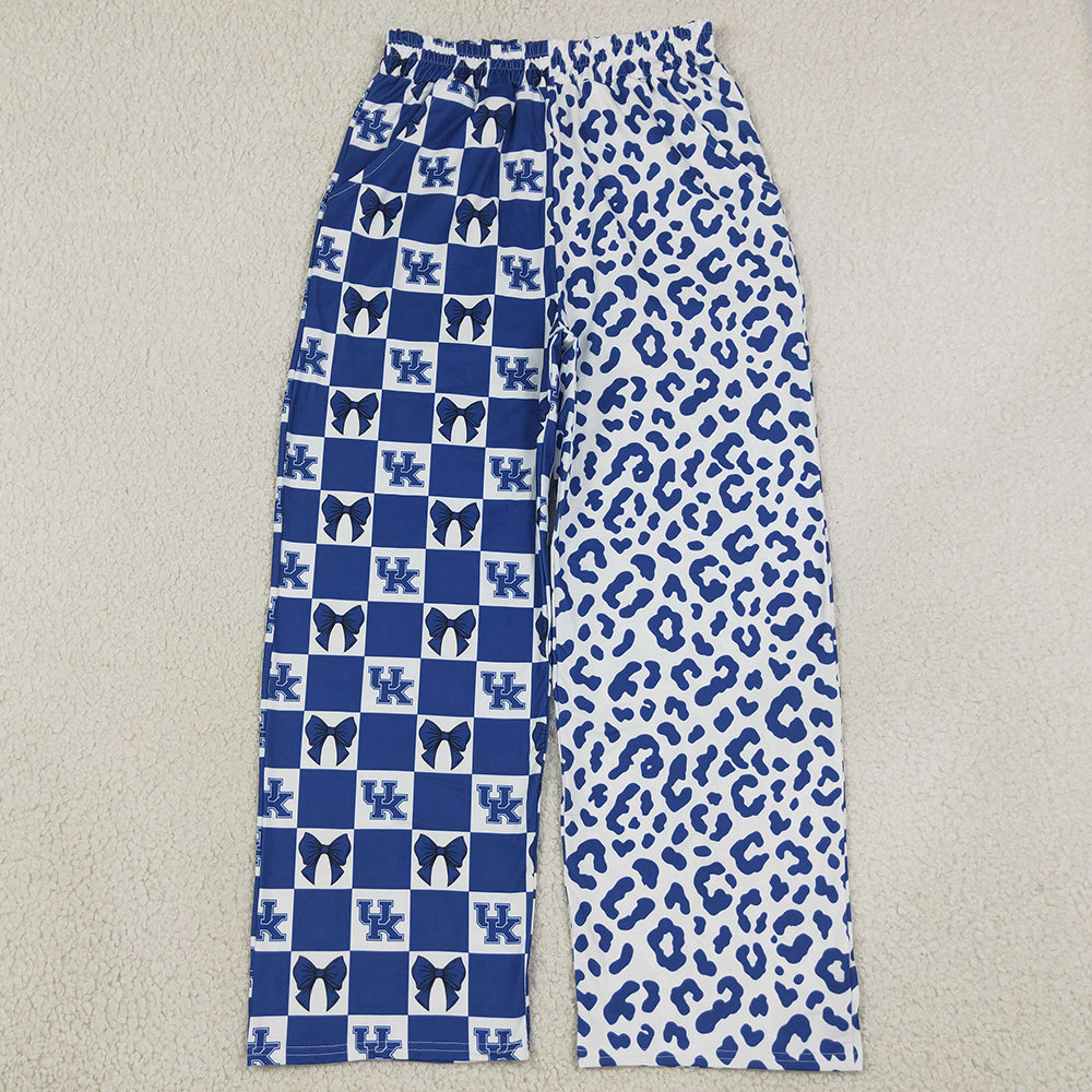 Adult Women Pants Bows Kentucky Leopard Team Pockets Flare Pants Bottom P1114