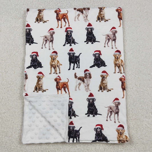 Baby Kids Blankets Christmas Hats Dogs Plaid Blankets BL0176 10.4