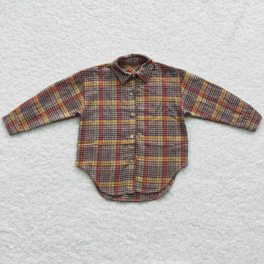 Baby Boys Clothes Plaid Long Sleeve Shirts Clothes Tops BT0241