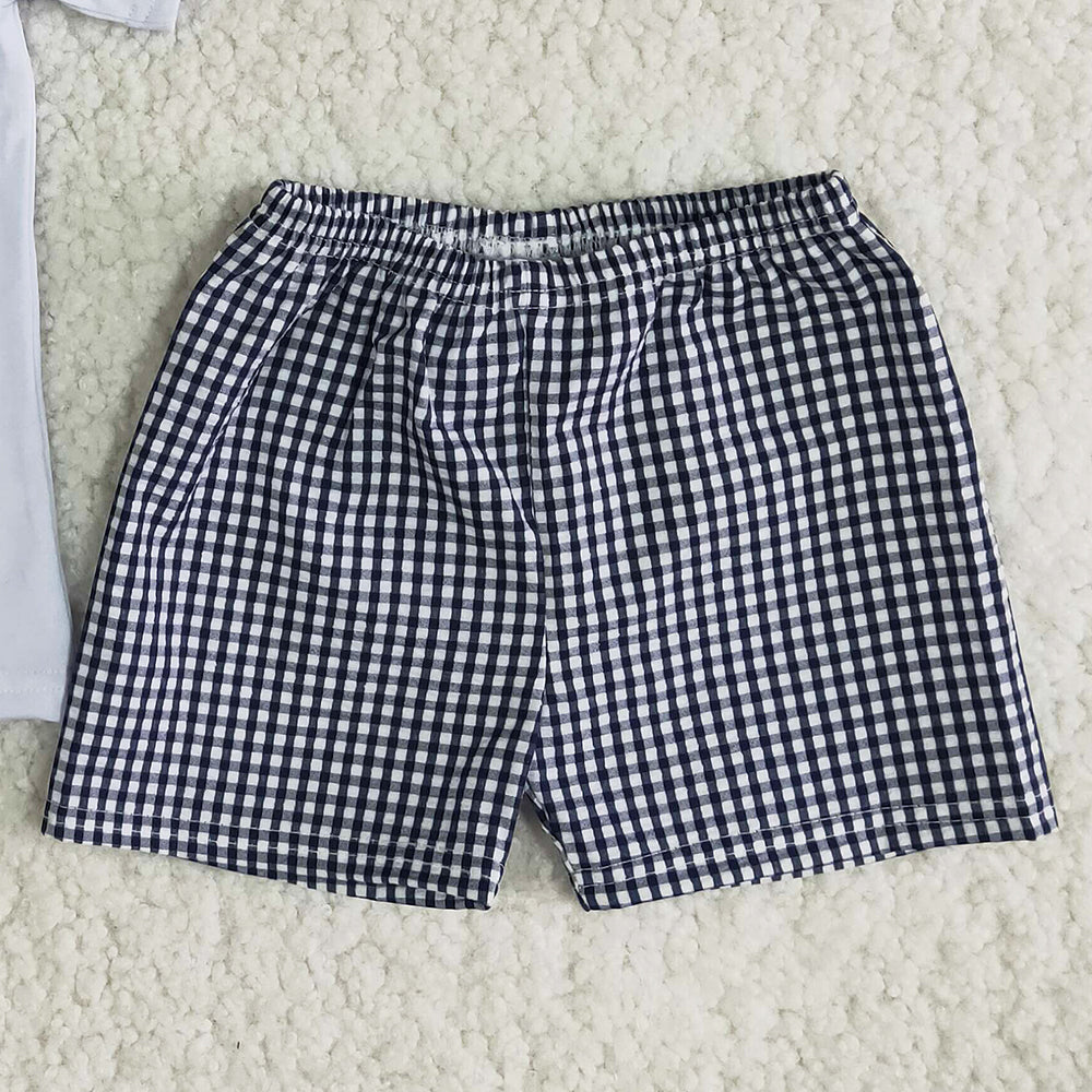 Wholesale Baby Boy Clothes Set Summer Boutique Kids Clothes Embroidery Outfit A8-23