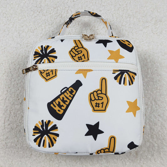 Baby Kids Bags Black Gold Cheer Zipper School Lunch Boxes BA0362 10.20